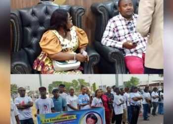 N’djili aéro: les cadres et militants de l’Unc ont réservé un accueil chaleureux à Mme Angèle Bangasa Yogo, Ministre Déléguée près le Ministre de l’Urbanisme et Habitat