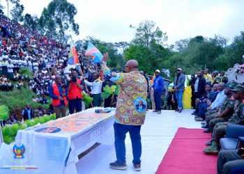 Nord-Kivu : Aimé Boji à Lubero, à 3 km de la ligne de front, pour un message de paix et d&rsquo;unité