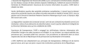 Face à la désinformation en ligne : l&rsquo;Autorité de régulation du secteur de l&rsquo;électricité dément un faux scandale et annonce des poursuites judiciaires
